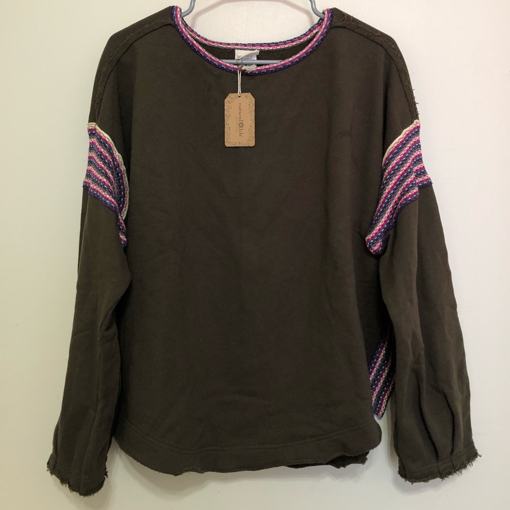 NWT Natural Life Trim Sweater Size L/XL